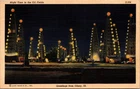 Postcard IL Greetings from Olney Night Time in Oil Fields Curt Teich 1940 V154