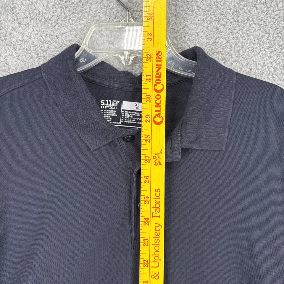 5.11 Tactical Polo Shirt Mens XL Tall XLT Black Utility S/S Cotton Blend - Image 3 of 4