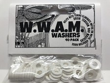 DRUM WASHERS 40 White Tension Rod Made USA-THICK DURABLE Tom Snare Bass Gasket