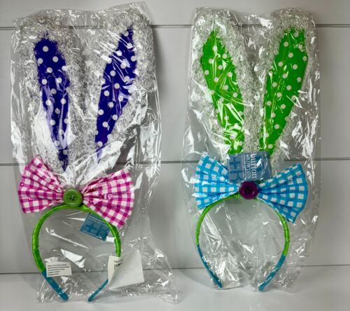 Burton and Burton Headband Bunny Ear Easter Hair Accessory Photo Prop You Choose - Afbeelding 1 van 7