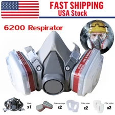 PRO 6200 Half Face Gas Mask Cover Painting Spraying Respirator Work Facepiece
