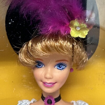French Barbie NRFB 1996 Dolls of the World France CanCan Cabaret
