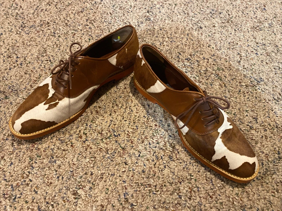 Manolo Blahnik Mantrix Cabello de becerro Oxfords Zapatos planos Talla 371/2 Foto 2 de 4