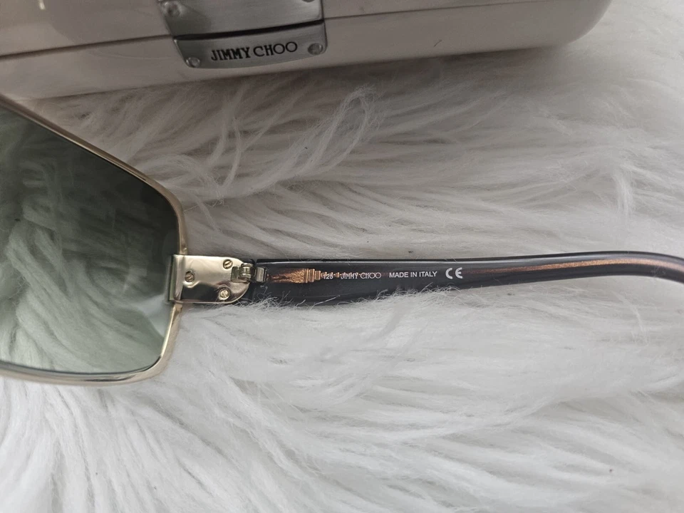 Gafas de sol Jimmy Choo Marlon/s auténticas lentes tintadas verdes bronce marco completo Foto 2 de 4