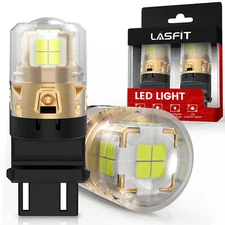 LASFIT 3157 LED DRL Daytime Running Light Bulbs for Cadillac CTS 2003-2007 6000K