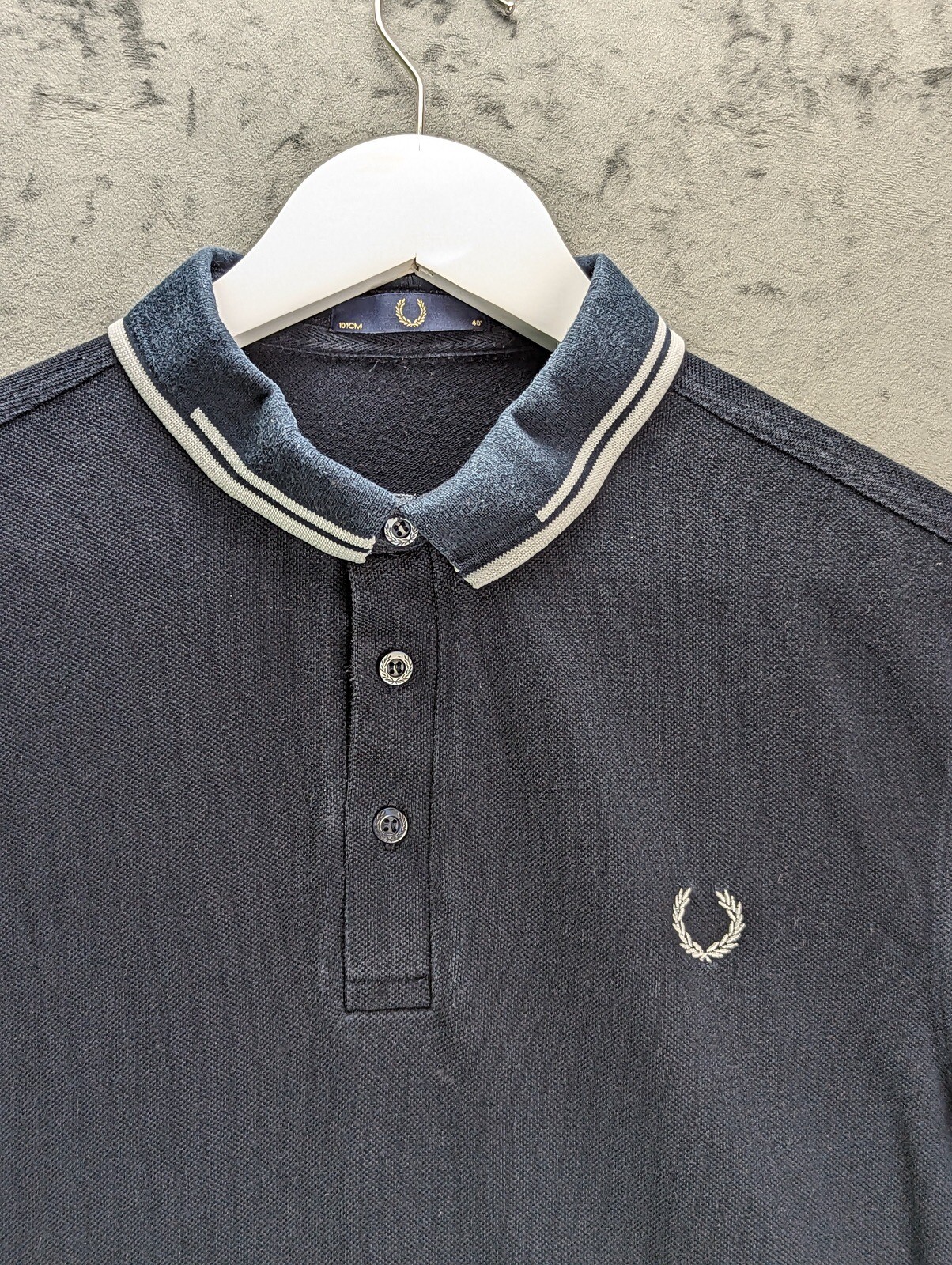 Fred Perry Polo Shirt Size Small Black Classic Cotton Made in Portugal M4105 image 4