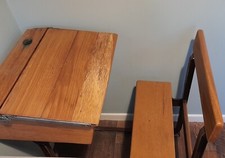 Vintage Old School Desk with chair