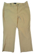 Talbots Woman Curvy Plus SZ 20 Tan Pants 48% Polyester 47% Viscose 5% Spandex