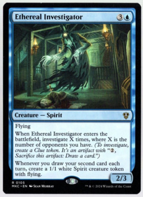 Ethereal Investigator 0105 Non Foil Rare Murders at Karlov Manor MTG Near Mint