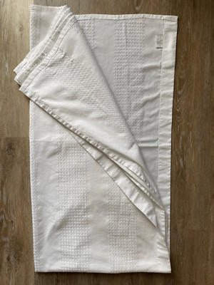 Threshold White Waffle Square design In Rows Shower Curtain