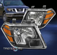 For 2009-2018 Frontier Pickup Replacement Halogen Headlight Headlamp Lamp Black