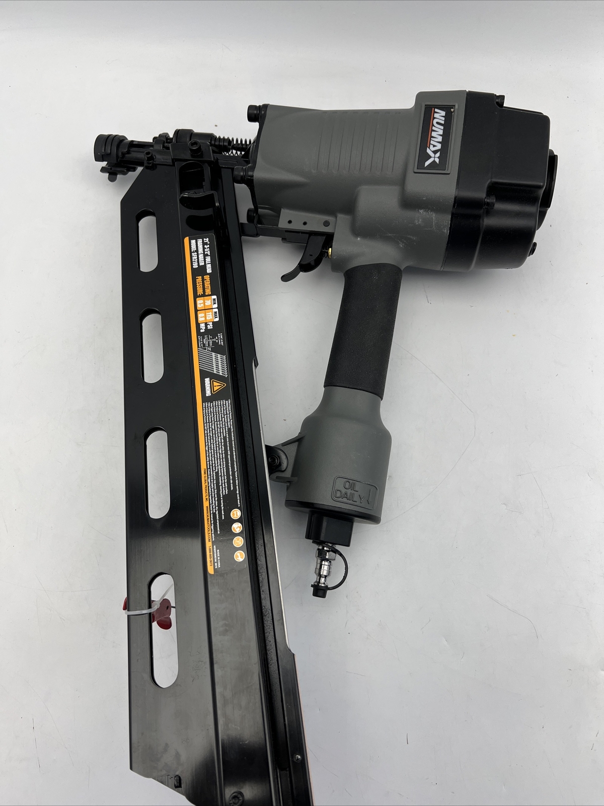 NuMax 21 Degree 31/2" Full Round Head Framing Nailer w/ Nails