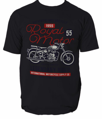 Royal Motor mens t shirt biker top bike motorcycle garage classic S-3XL  UK