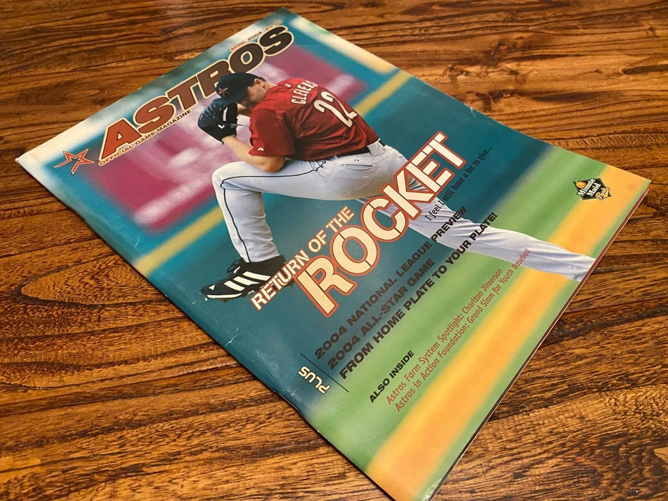 April 2004 Houston Astros Game Program Roger Clemens Return of the Rocket RARE - Image 3 of 4