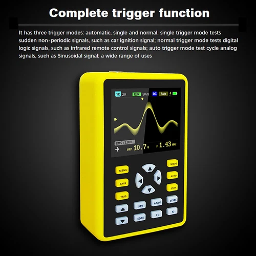 Digital Oscilloscope Single-Channel 500 MS/s 100 MHz 2.4" Analog Bandwidth - Picture 5 of 11