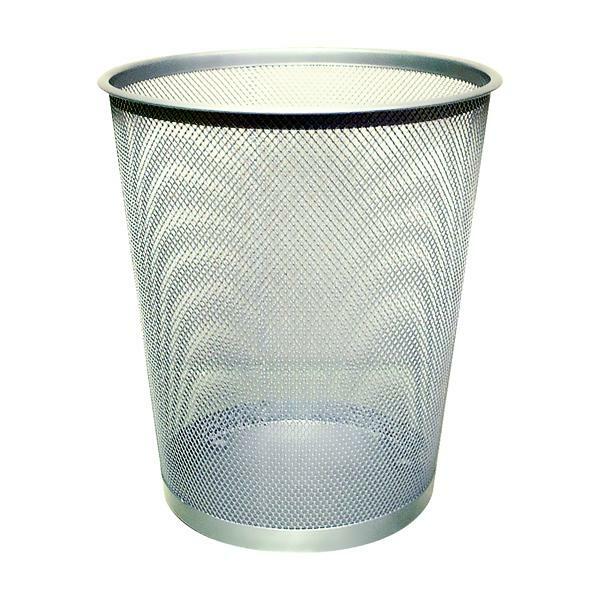 Q-Connect Waste Basket Mesh 18 Litre Silver KF00849 - Image 4