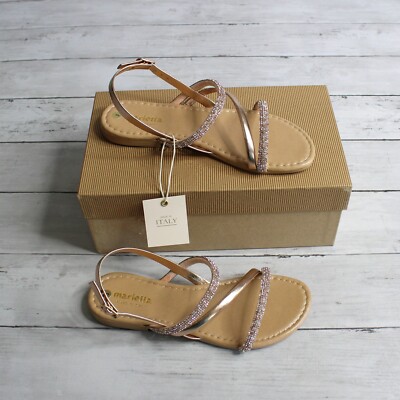 rose gold strappy sandals