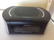 Roberts DreamTime Black DAB / FM Clock Radio, Spares / Repair, 2 Alarms, Digital