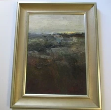 DAN MCGAW OIL PAINTING ABSTRACT EXPRESSIONISM LANDSCAPE SUNSET MODERNISM LISTED
