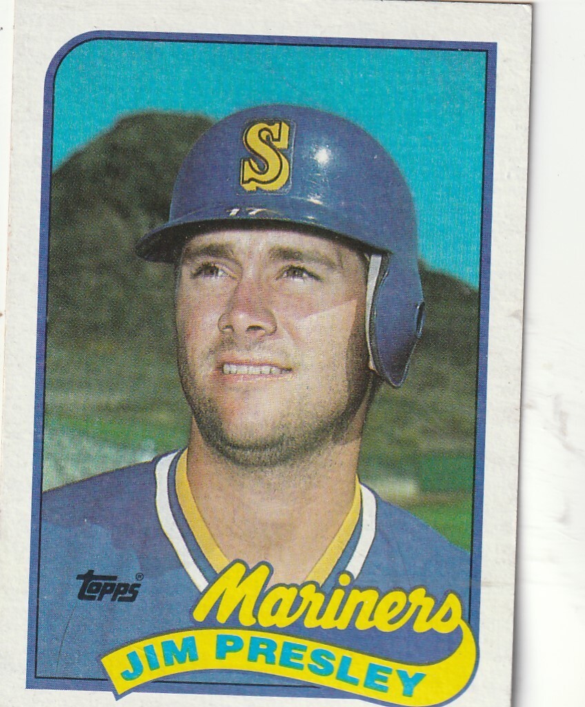 FREE SHIPPING-MINT-1989 Topps Jim Presley Seattle Mariners #112