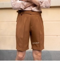 British Style Mens Gurkha Shorts Loose Bermuda Shorts Pants Work Summer Shorts