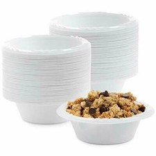 White Plastic Bowls Microwaveable bowl Disposable