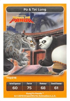 Karte Carrefour Dreamworks - Kung Fu Panda - Po & Tai Lung Special Nr. 113