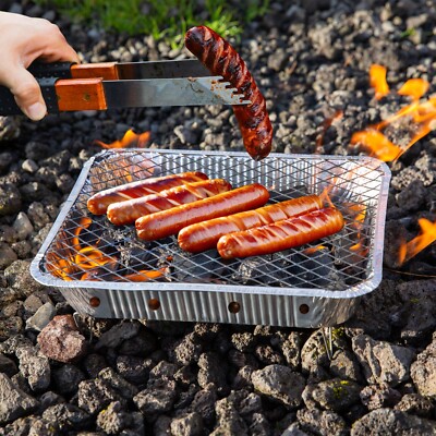 SET OF DISPOSABLE BBQ INSTANT GRILL CHARCOAL