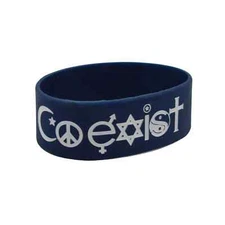 "Coexist" Blue Silicone Bracelet