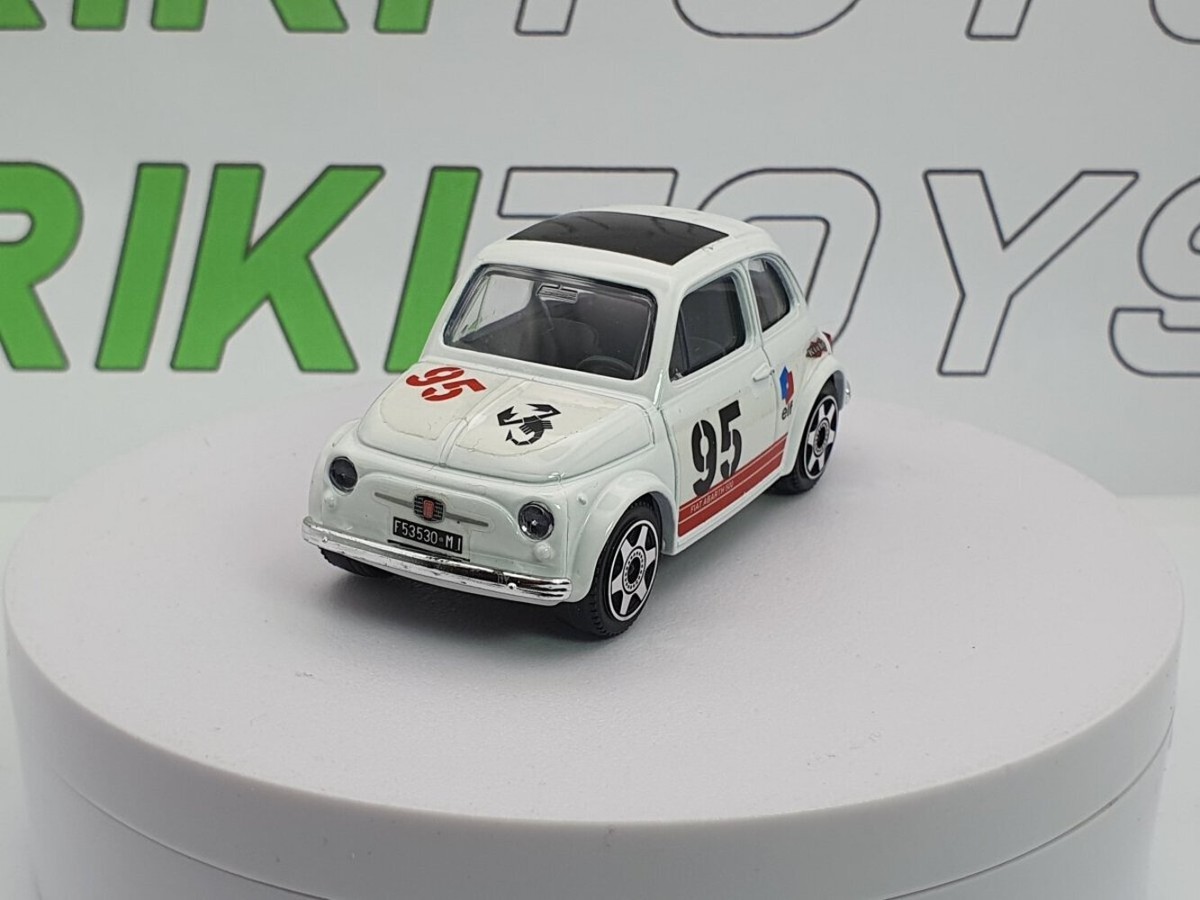 Fiat 500 F Abarth. n.95 Burago 1/40 White | eBay