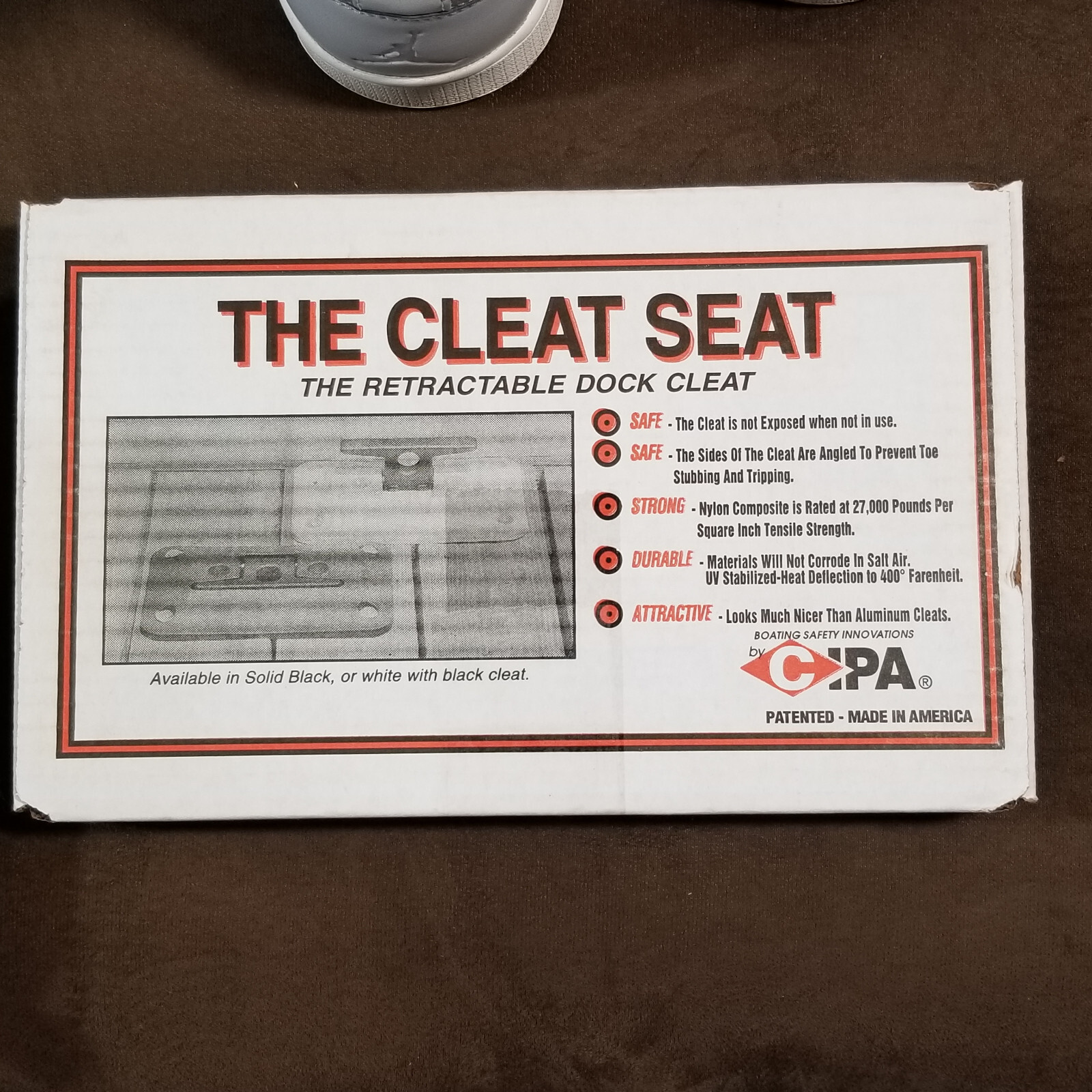 NEW The Cleat Seat CIPA Retractable Dock Cleat Black CS100 eBay