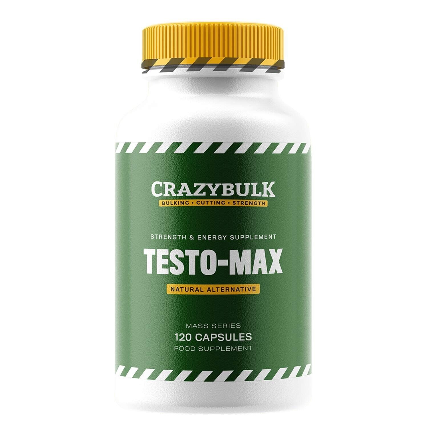 CrazyBulk TESTO-MAX Muscle Builder Strength and Energy Supplement (120 Capsules)