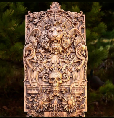 Polymer Clay Resin, plaster, candle, soap ,clay mold Lion and skull mold