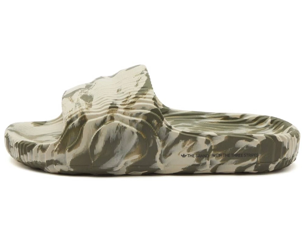 Adidas Originals Adilette 22 slide beige oliva e core nero UK6 PREZZO AL PUBBLICO £49