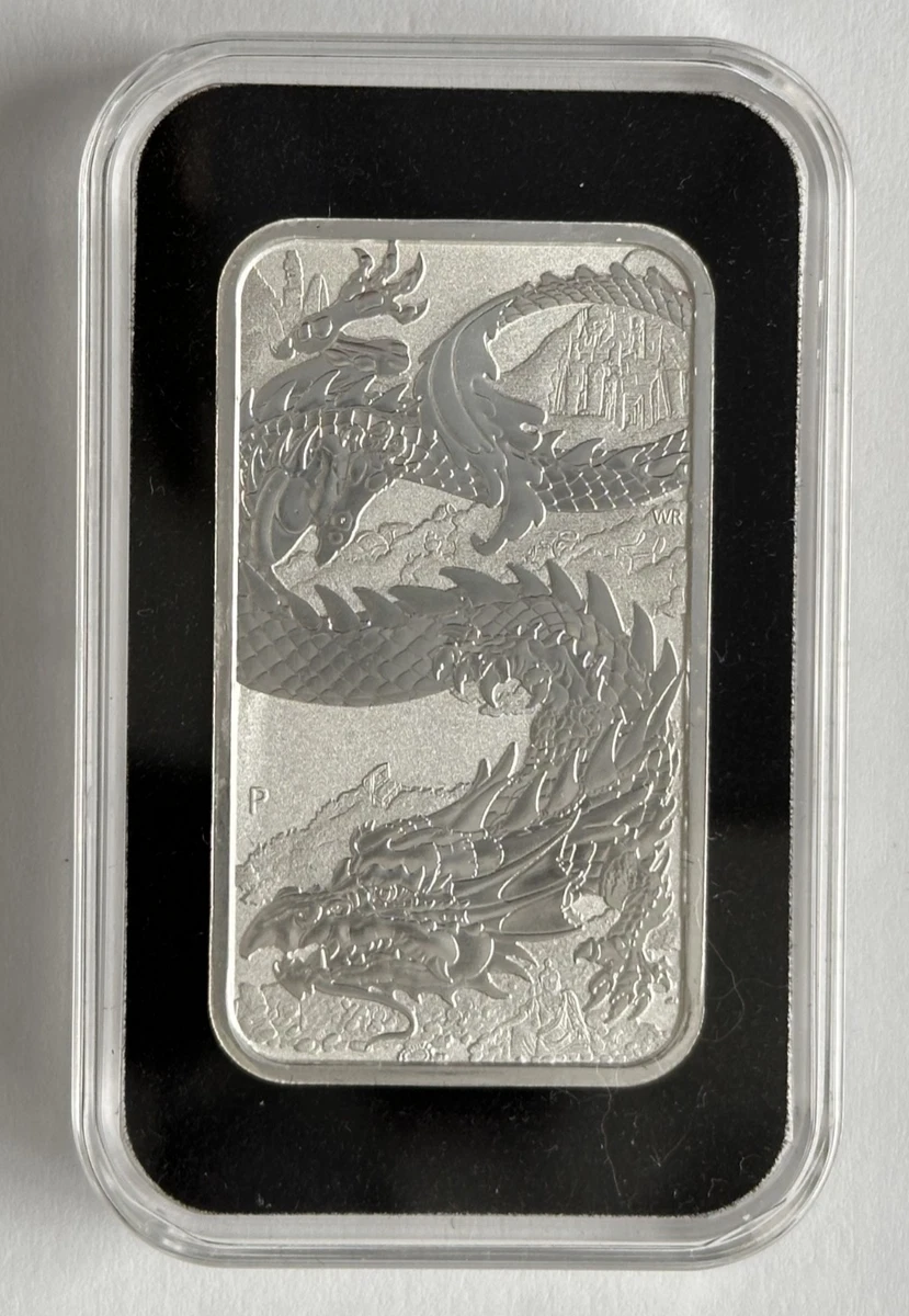 オーストラリア ドラゴン １オンス シルバー40枚　B 1 oz .9999 Silver $1 Australian Dragon Bar Brilliant Uncirculated Date