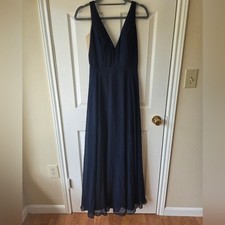 Jenny Yoo Colby Dress 4 Navy Sleeveless Bridesmaid Evening Cocktail