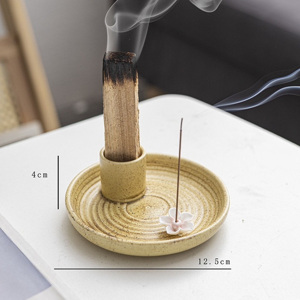 White Icense Holder,Ceramic Incense Holder,Scent Wood Stand, Simple ...
