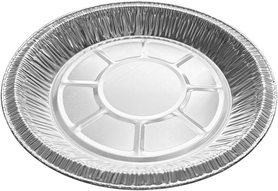 10" Disposable Aluminum Foil Pie Pan Tin 1 3/16" Deep 500/CS - REF # 2600-40
