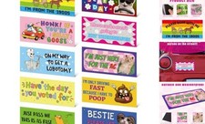 10pcs Funny Car Bumper Magnets, Hilarious Magnetic Car Bumper Stickers Prank