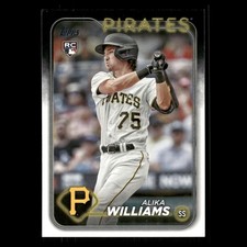 Alika Williams Rookie #265 2024 Topps Pittsburgh Pirates Baseball Card MLB. rookie card picture