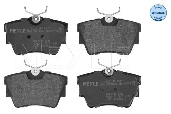 Plaquettes de frein Meyle 16 05 199 pour stopper l'usure prématurée