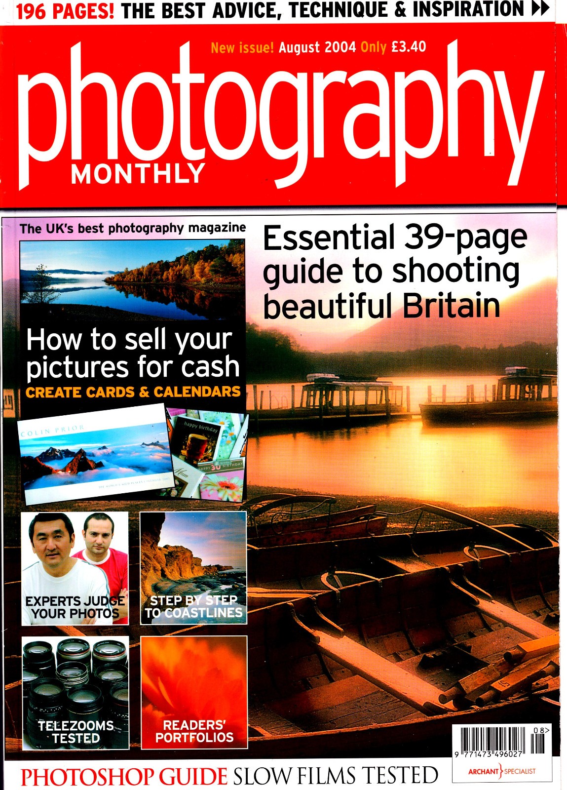 Photography Monthly  magazine  with  11x Telphoto zoom lenses tested ,  Aug 2004