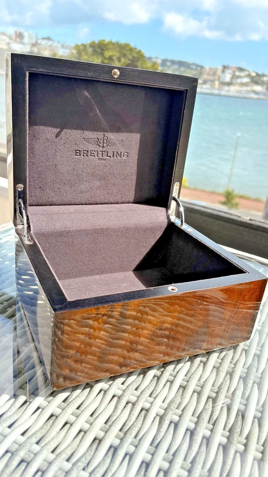 Breitling Luxury Wooden Presentation Jewellery Box - Image 2 of 4