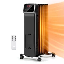 1500W Oil Filled Radiator Heater, Portable Electric Radiant Space Heater with...