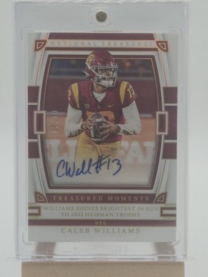 2023 Panini National Treasures Caleb Williams Treasured Moments Auto GOLD /10