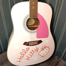 HELLO KITTY - SQUIER FENDER Acoustic Guitar Excellent condition