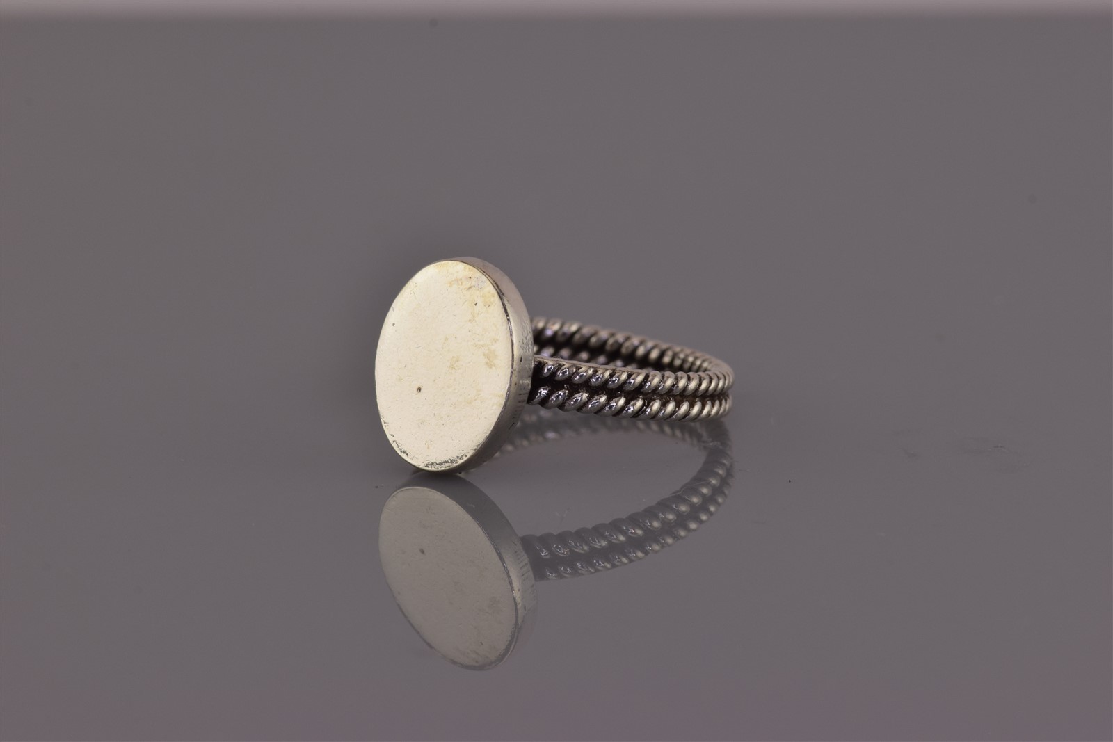 Sterling Silver 13mm Solid Engravable Oval Double… - image 6