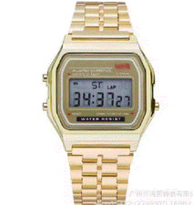 Water Proof Vintage Retro Digital Watch For Men  Women Alarm Stop Watch