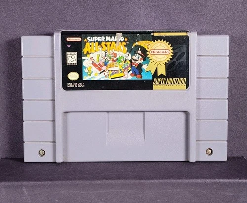 Super Mario All-Stars (Nintendo SNES, 1993) Authentic Cartridge Only *TESTED*