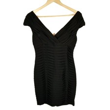 Adrianna Papell Black Bodycon Bandage Dress Size 6